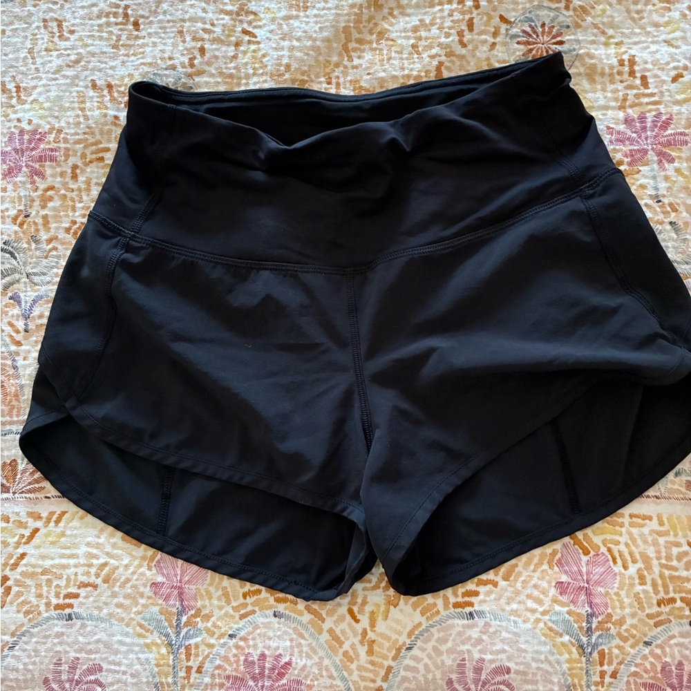 lululemon athletica Black High-Rise Layered Running Shorts